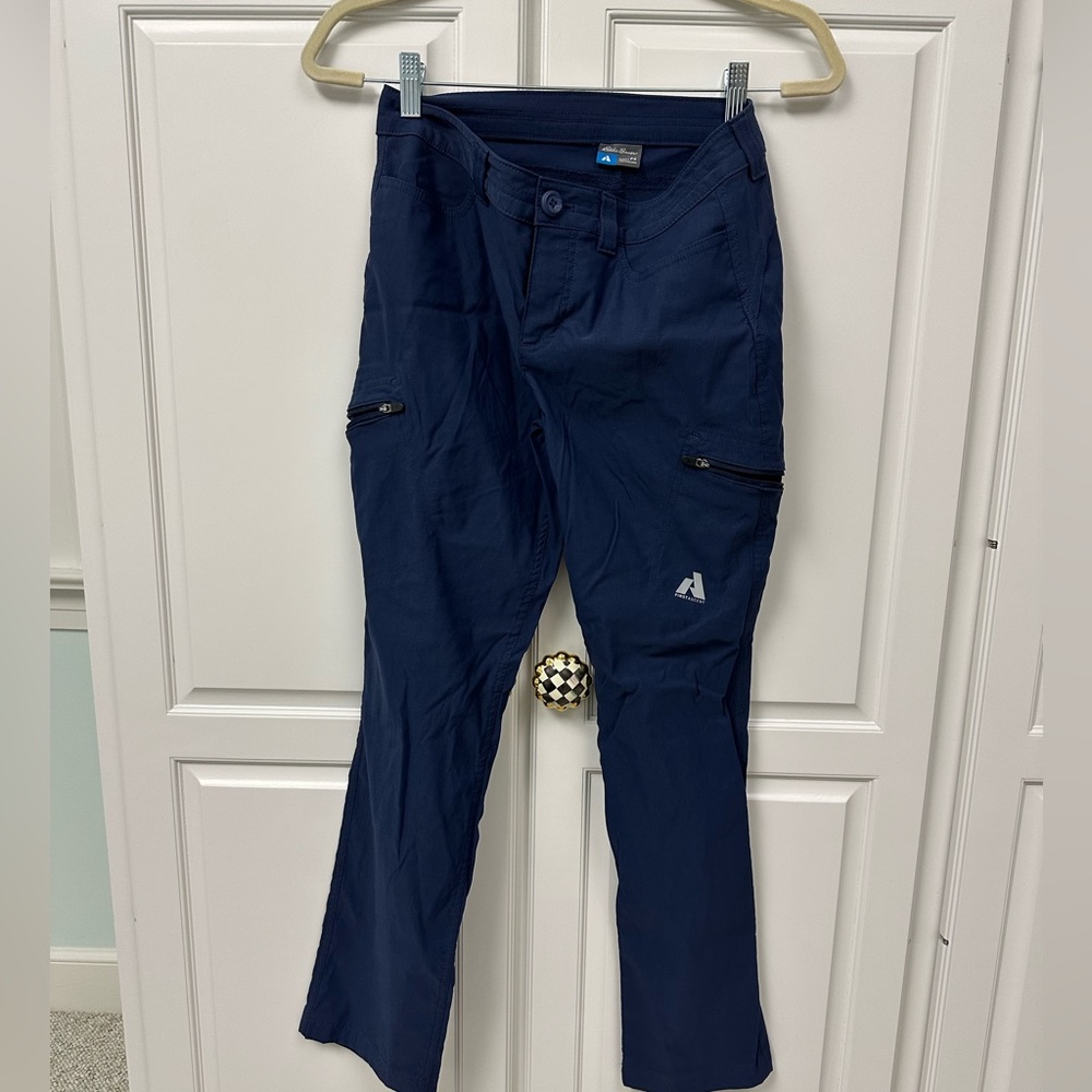 Hiking Eddie Bauer Navy Nylon Blue Pants Size- 4 PETITE